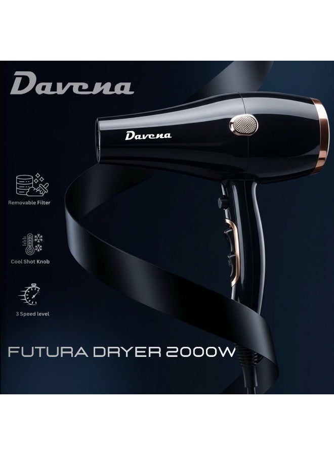 DAVENA FUTURA Professional Hair Dryer 2000W AC Motor - Image 3